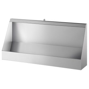 Vegghengt rustfri urinalrenne – 120 cm