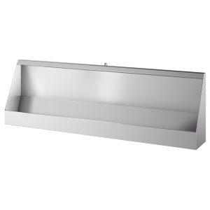 Vegghengt rustfri urinalrenne – 180 cm