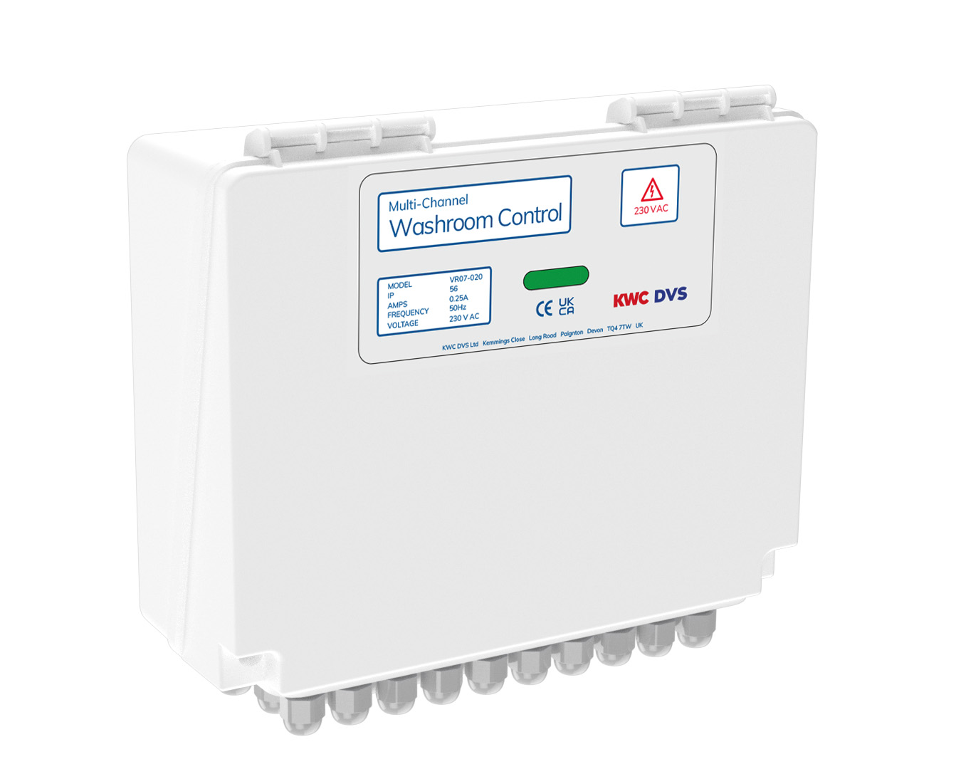 Dart Valley multichannel washroom styresentral for 2 stk. boenheter